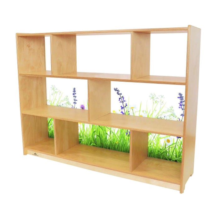 Nature View Acrylic Back Cabinet, 48 x 11-3/4 x 36 Inches