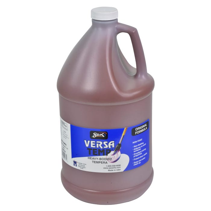 Sax Versatemp Heavy-Bodied Tempera Paint, 1 Gallon, Brown