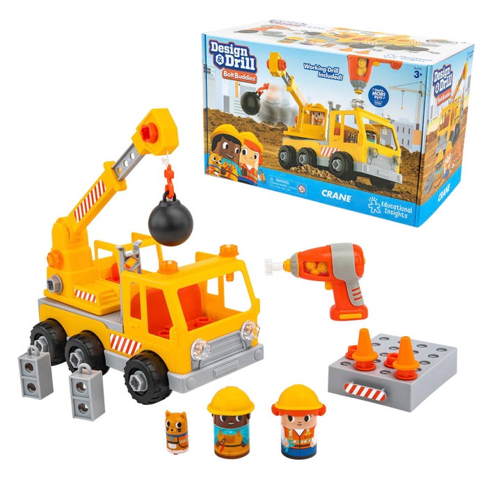 Educational Insights Design and Drill Bolt Buddies Crane