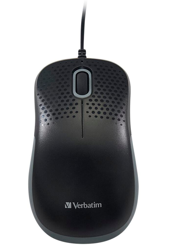 Verbatim Silent Corded Optical Mouse, Black 2136009