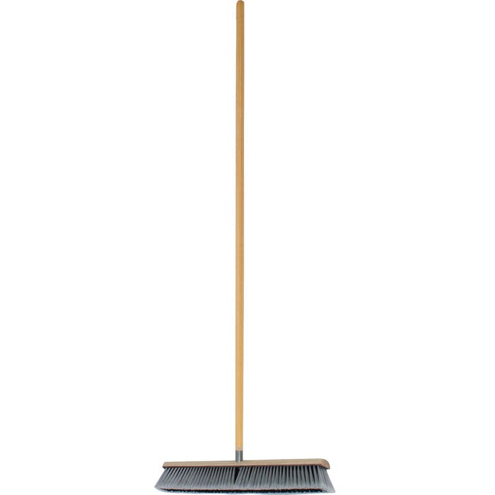 Genuine Joe Heavy Duty Floor Sweep and Broom Handle Polypropylene Trim, 60 x 1-1/4 Inches, Hardwood