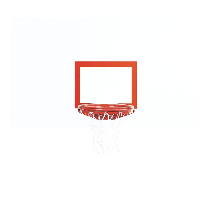Bison Official Rectangular Short Size Basketball Backboard, 72 x 42 Inches, Steel, White