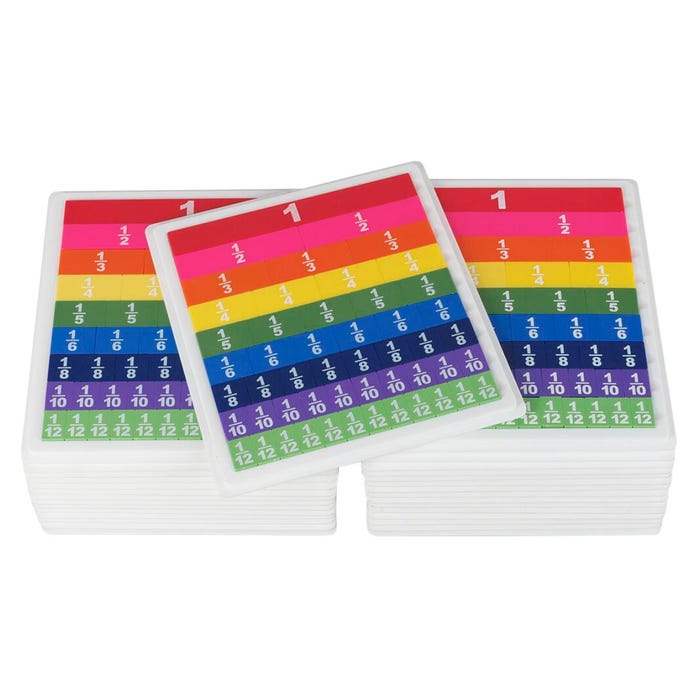 Fraction Tiles Classroom Set, Pack of 30