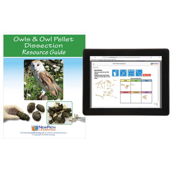 NewPath Learning Owls and Owl Pellet Dissection Resource Guide with Multimedia Lesson