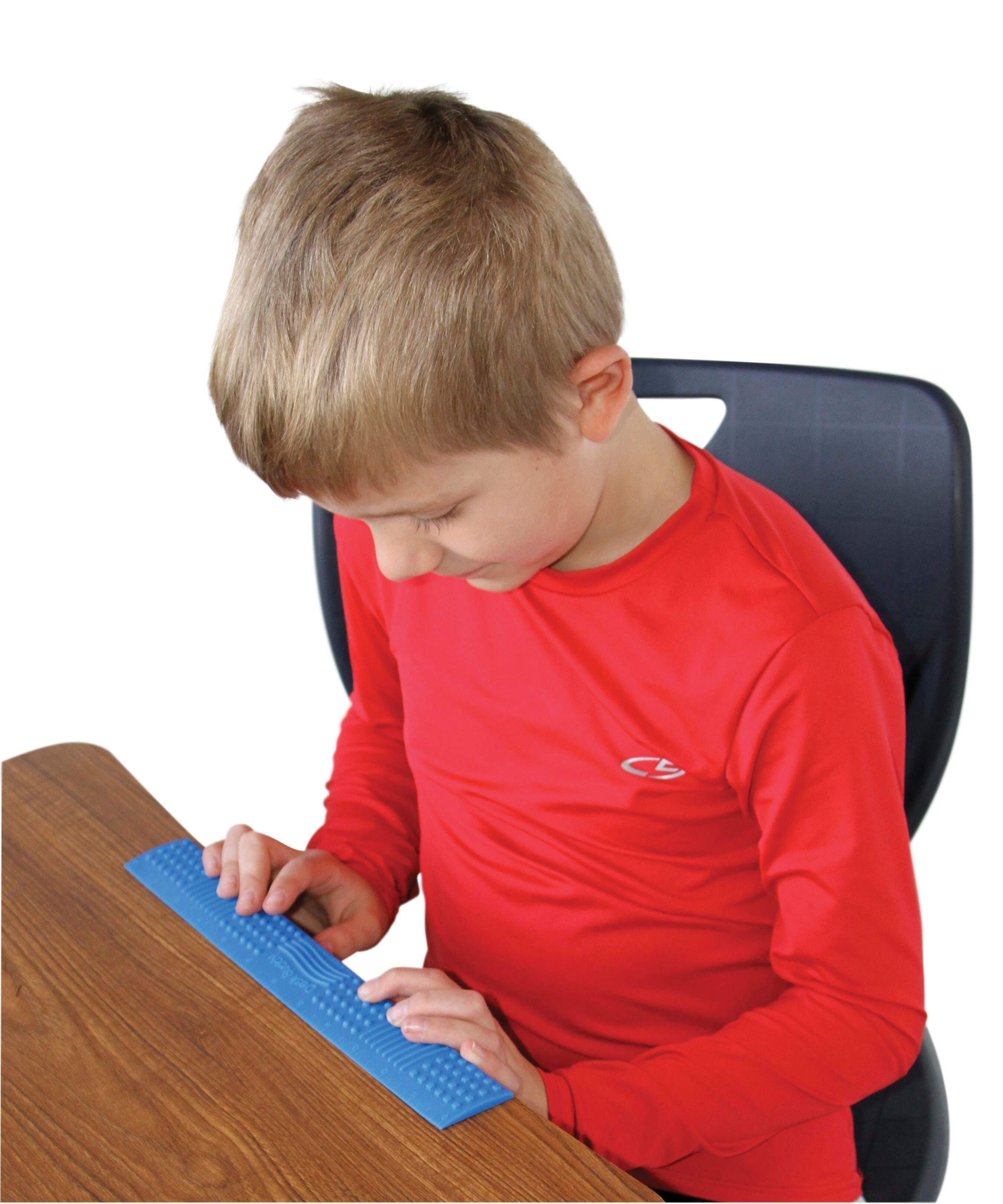 Image for Sensory University Desk Buddy Multi-Textured Chewable Ruler, Assorted Colors from School Specialty