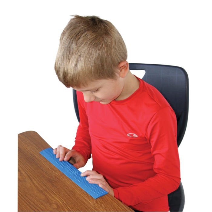 Sensory University Desk Buddy Multi-Textured Chewable Ruler, Assorted Colors