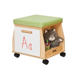 Jonti-Craft SideKick Literacy Stool, 16 x 18-1/2 x 18 Inches, Key Lime, Item Number 2100391