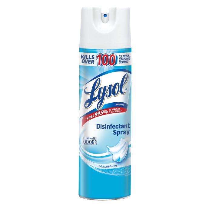 Lysol Disinfectant Spray, 19 Ounces, Crisp Linen, Pack of 12