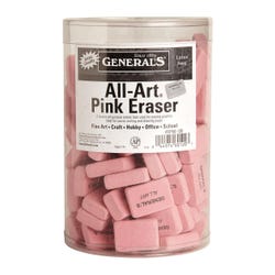 General’s All-Art Pink Erasers, Small, Tub of 120