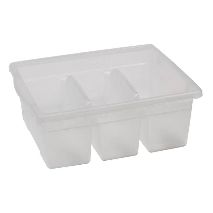 Copernicus Tote Royal Divided Tub, 12-1/2 x 15-3/4 x 6 Inches, Clear