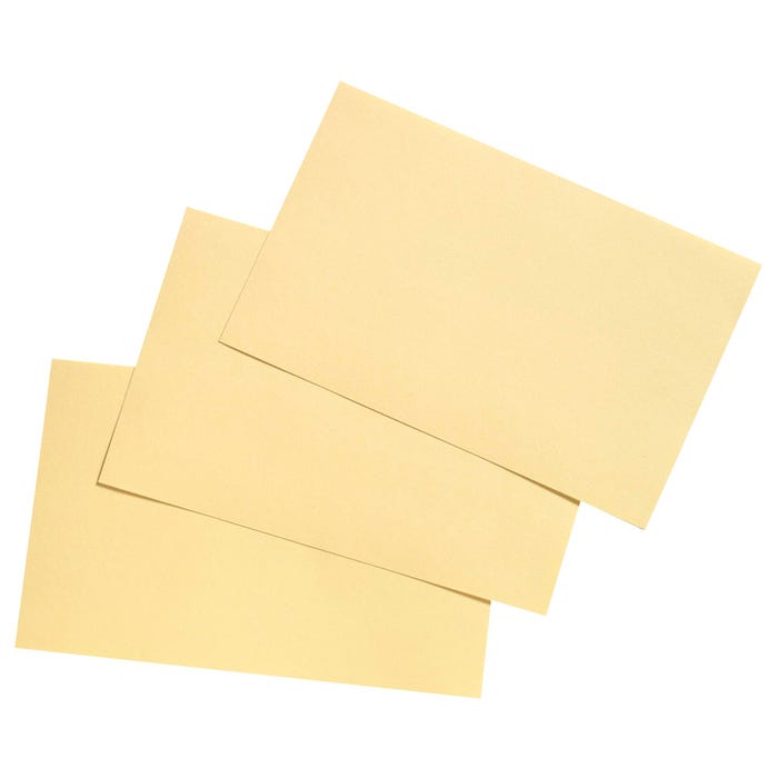 School Smart Unruled Index Cards, 5 x 8 Inches, Canary, Pack of 100