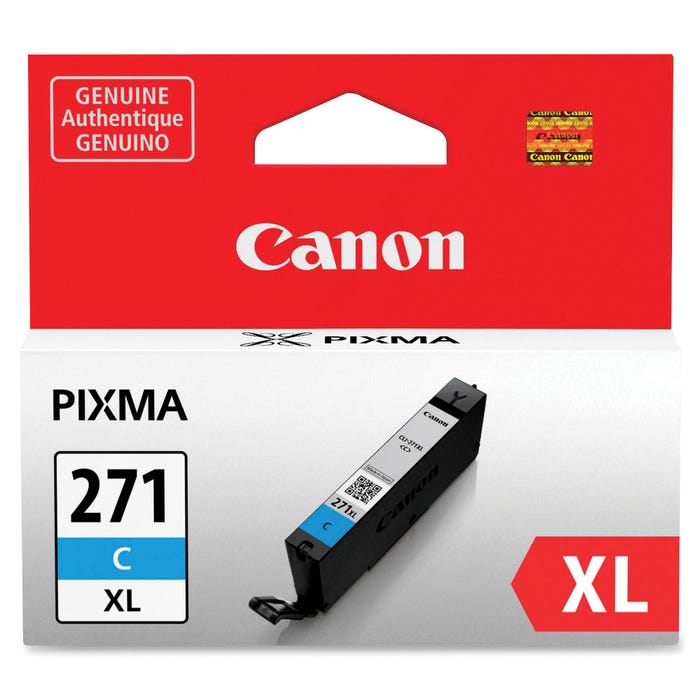 Canon Ink Toner Cartridge, CLI271XLC, Cyan