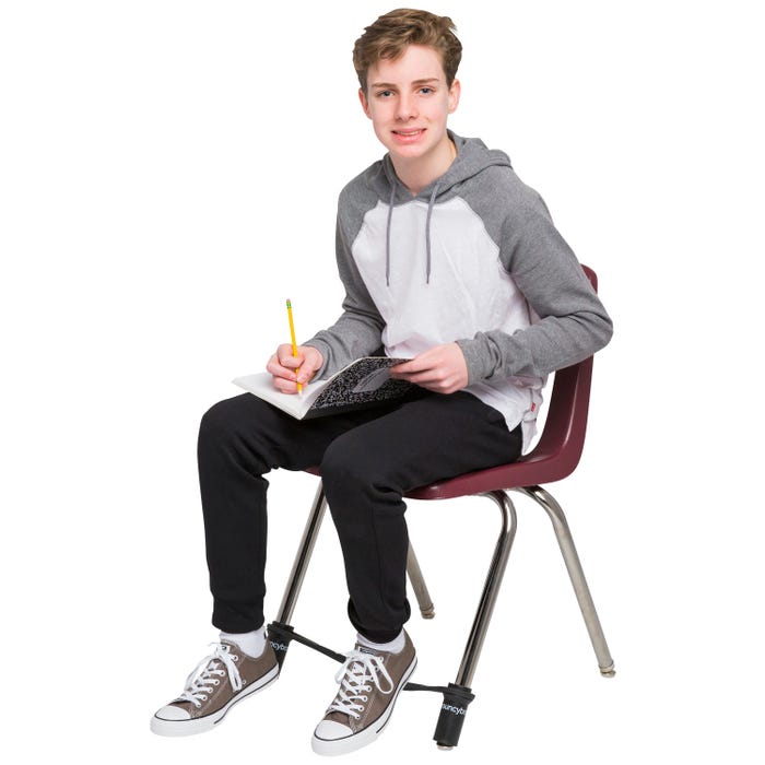 Bouncyband 10 Piece Classroom Pack for Middle/High School Chairs 17 to 24 Inches, Black