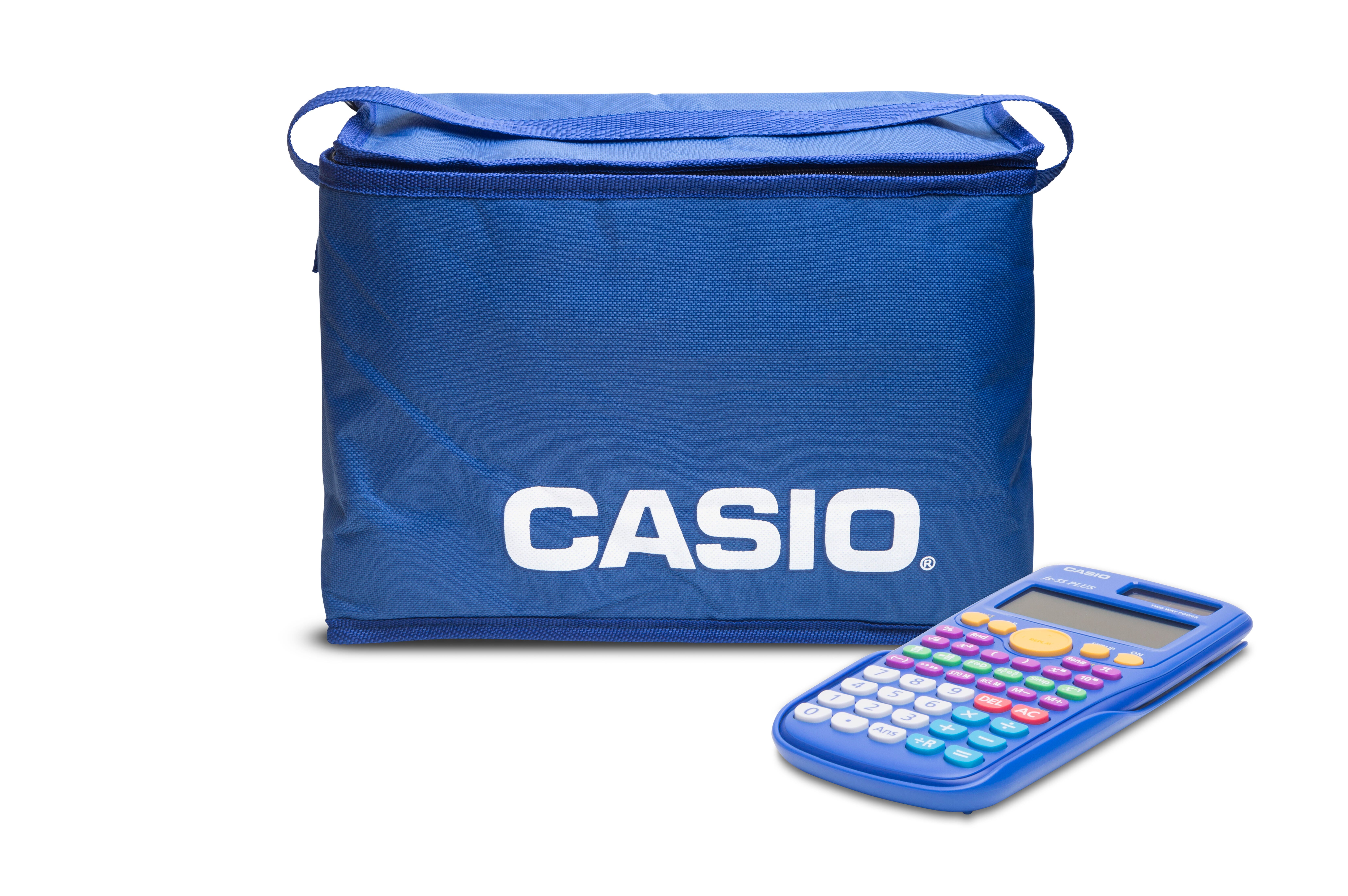 Image for Casio fx-55 PLUS Fraction Calculators Teacher Pack with Carrying Case, Blue, Pack of 10 from School Specialty