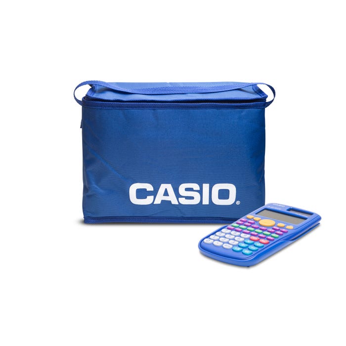 Casio fx-55 PLUS Fraction Calculators Teacher Pack with Carrying Case, Blue, Pack of 10