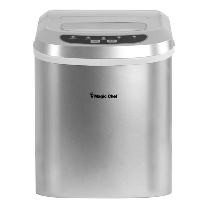 Magic Chef Countertop Ice Maker, 27 Pounds of Ice, Silver