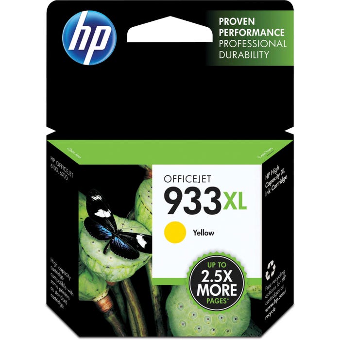 HP 933XL Ink Cartridge, CN056AN, Yellow