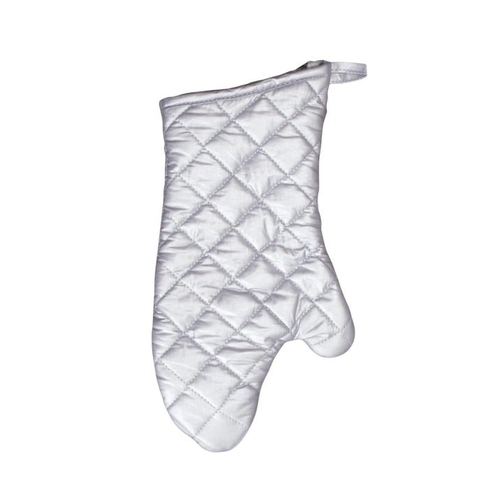 Silicone Oven Mitts, Silver, 13 inches, Set of 2