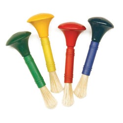 Creativity Street Knob Brushes, Round Type, Easy Grip Handle, Pack of 4 Item Number 1577676