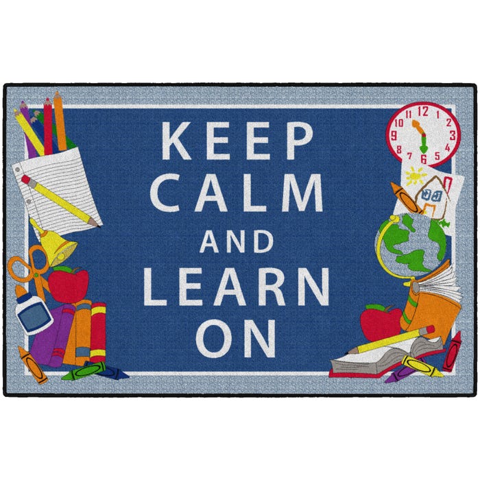 Flagship Carpets Keep Calm And Learn On Carpet, Rectangle
