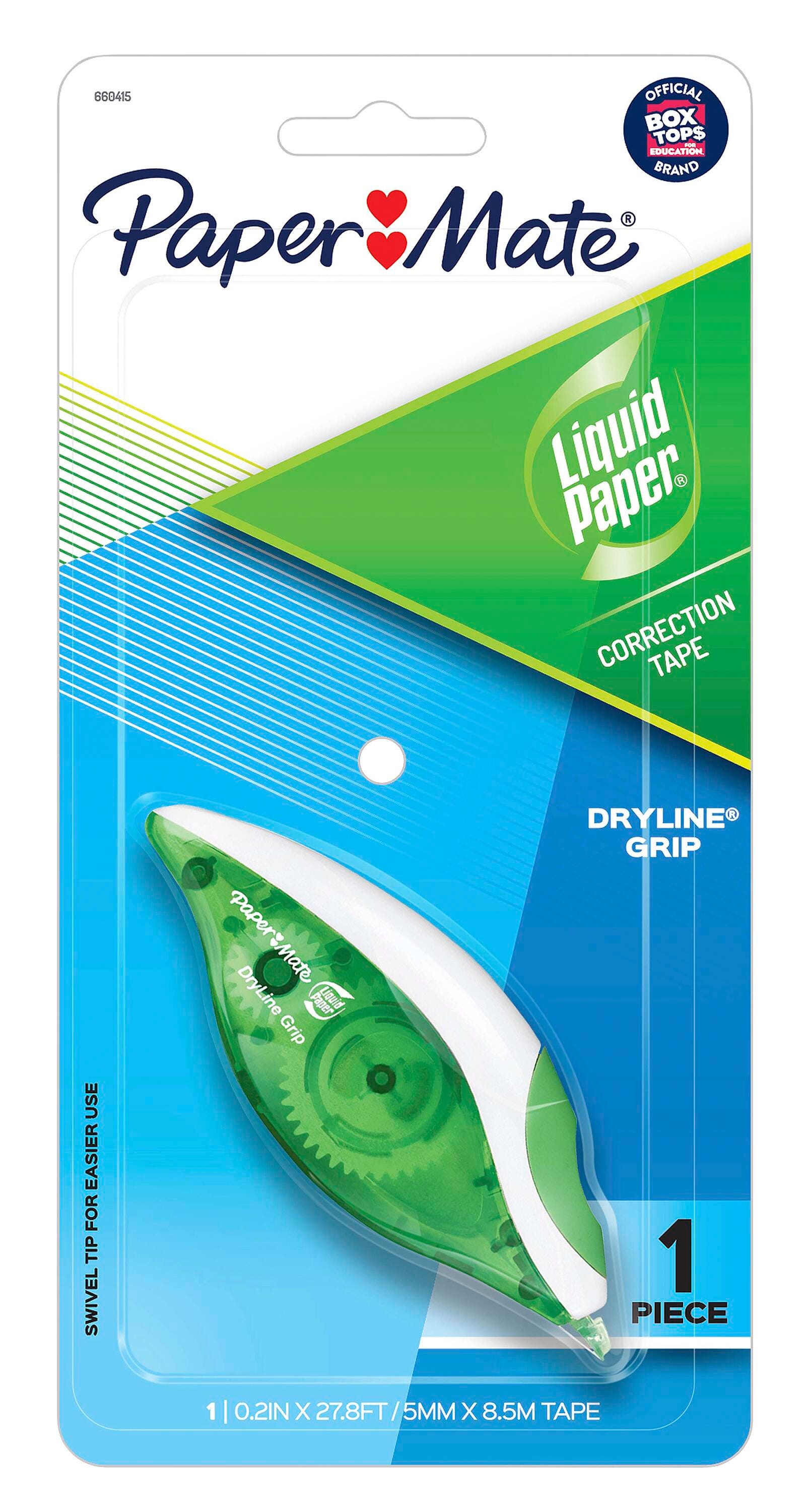 Image for Paper Mate Liquid Paper DryLine Grip Correction Tape, White from School Specialty