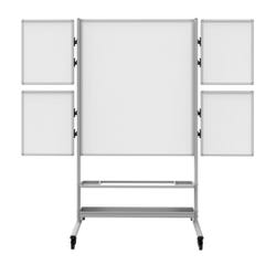 Image for Luxor 5-in-1 Collaboration Station Mobile Markerboard, Magnetic, 76-1/2 x 82-1/4 Inches from School Specialty