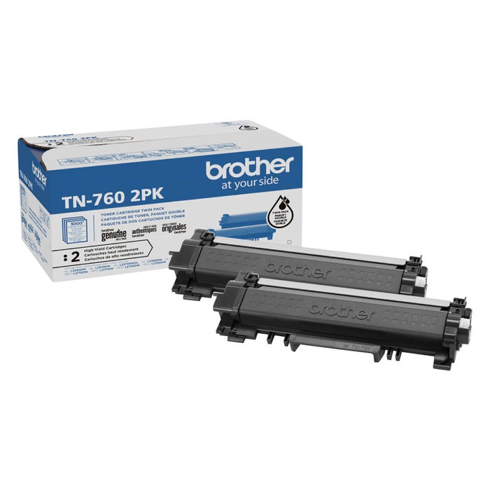 Brother Ink Toner Cartridge, TN7602PK, Black