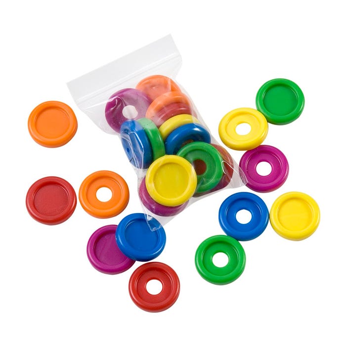 Learning Palettes Replacement Disks for Wrap-Ups, Assorted Colors, Set of 12