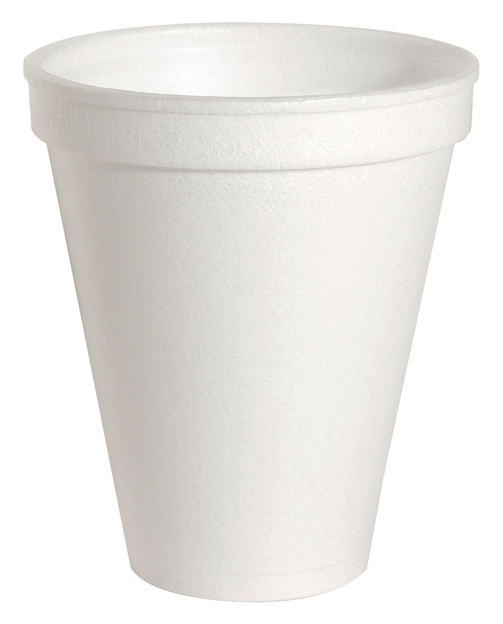 Genuine Joe 1-Piece Hot/Cold Cup, 8 oz, Styrofoam, White, Pack of 1000, Item Number 1332618