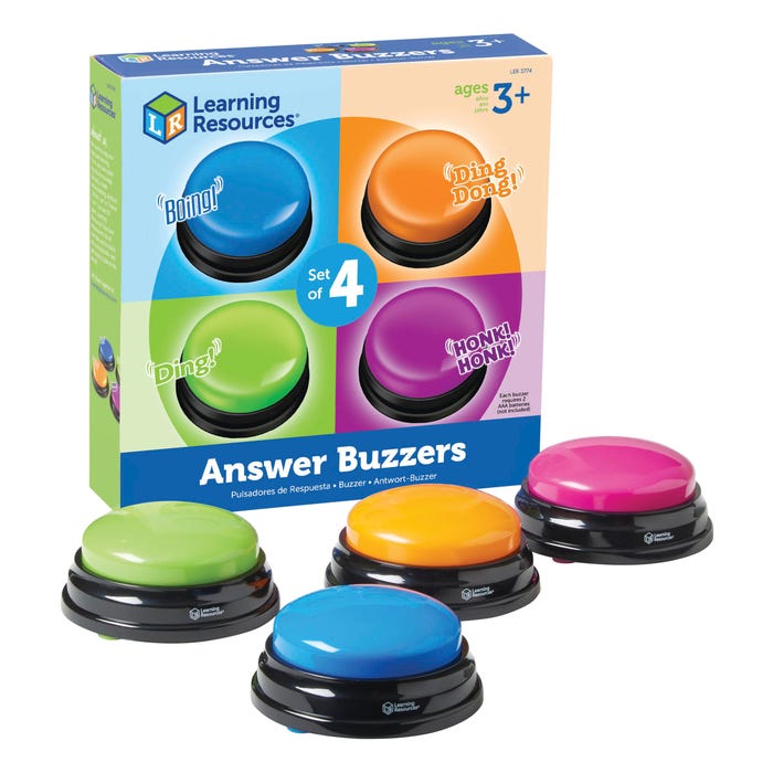 Learning Resources Answer Buzzers, Set of 4