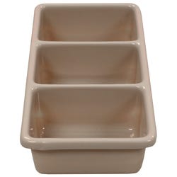 Shirley K's Storage Tray, 3 Compartment, 10-1/2 x 5-1/2 x 2-1/2 Inches, Ivory