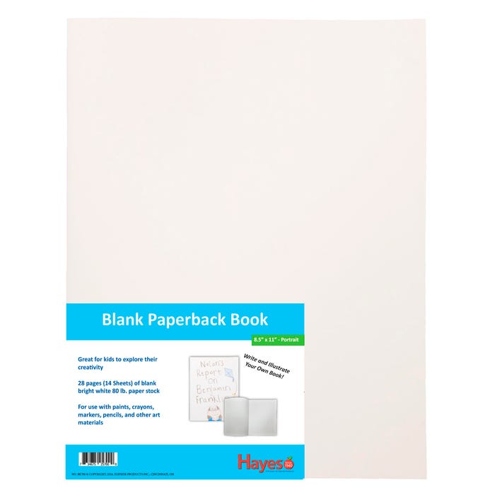 Hayes Soft Cover Journal, Blank, 8-1/2 x 11 Inches, Pack of 24