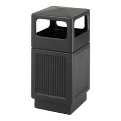 Safco Recessed Panel Series Side Opening, 38 Gallon Capacity, 13 x 6 Inch Opening, Black 2027768