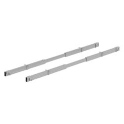 Lorell Tabletop Crossbar, 67 inches, Silver - Set of 2