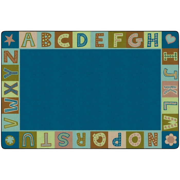Childcraft Alphabet Blocks Border Carpet, Rectangle
