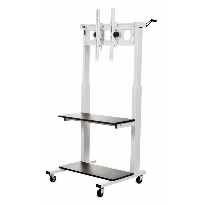 Luxor CLCD Crank Adjustable Flat Panel TV Cart, for 32- to 80-Inch LCD TV