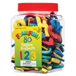 Dowling Magnets Foam Fun Magnetic Numbers and Operation Signs, Set of 80 082013