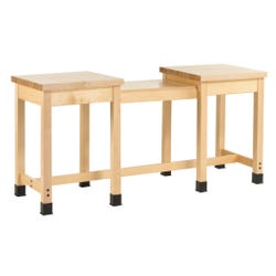 Diversified Woodcrafts Miter Box Bench, 72 x 24 x 33-3/4 Inches, Maple, Item Number 599123