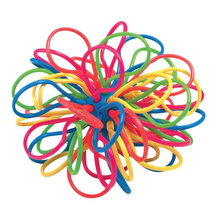 Sportime SureKatch Ball with Catching Loops, 4 Inches, Multicolored