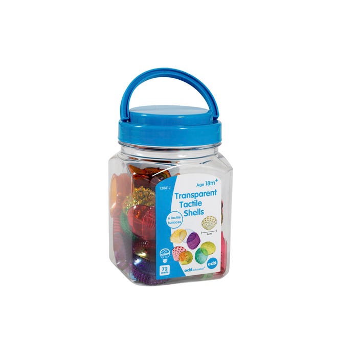 Learning Advantage Transparent Tactile Shells, Set Of 72