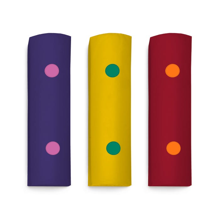 Snoezelen Rainbow Bumpas with Vibration, Sensory Wall Panel, Assorted Colors, Set of 3