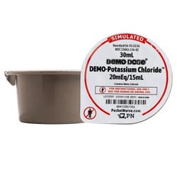 Pocket Nurse Demo Dose Tub, K+ Potassium, 20 mEq 30 ml