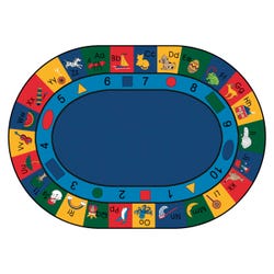 Carpets for Kids Blocks of Fun Rug, 8 Feet 3 Inches x 11 Feet 8 Inches, Oval, Multicolored, Item Number 1285594