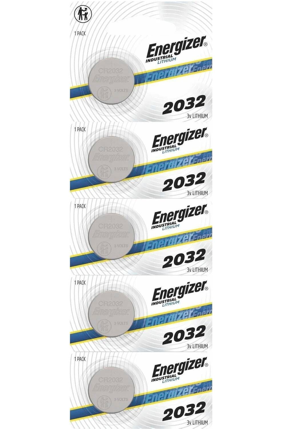 Image for Energizer Industrial 2032 Lithium 3V Battery, Pack of 5 from School Specialty