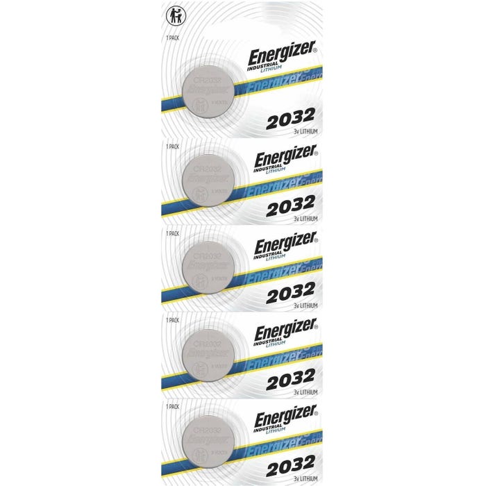 Energizer Industrial 2032 Lithium 3V Batteries, Pack of 5