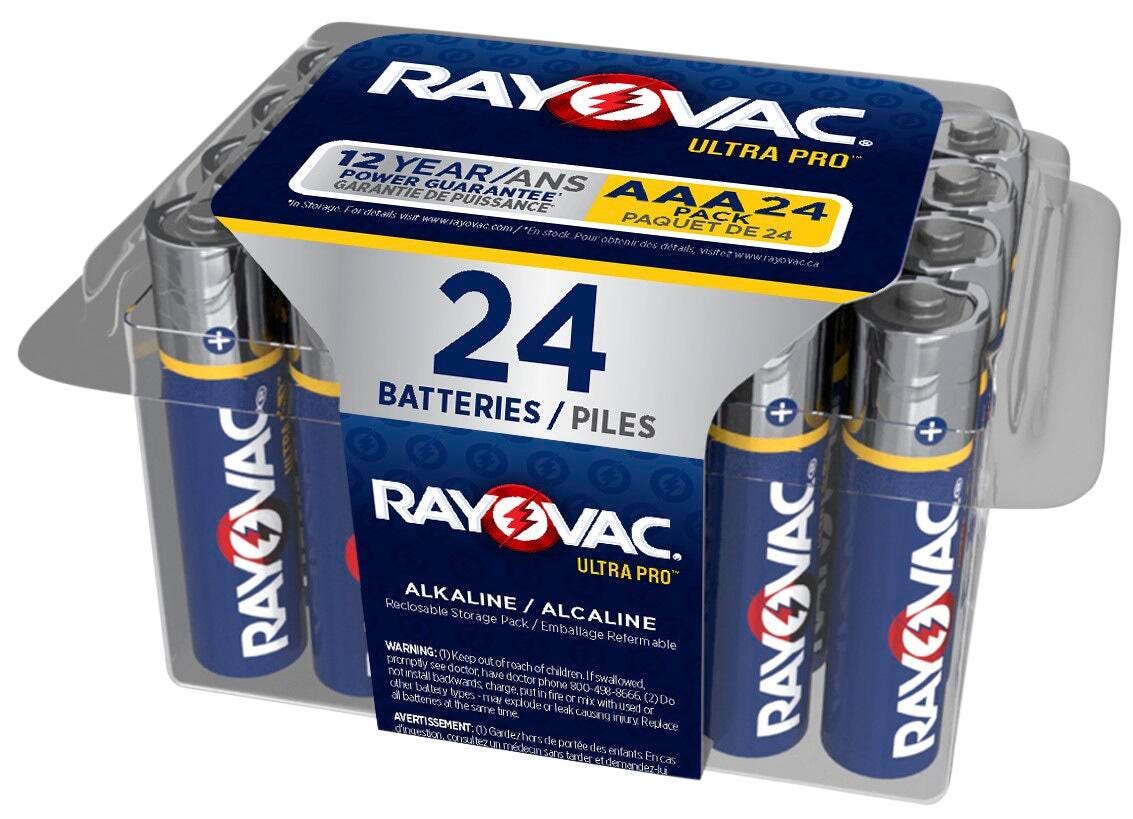 Rayovac Ultra Pro Alkaline Batteries, AAA, Pack of 24 1562437