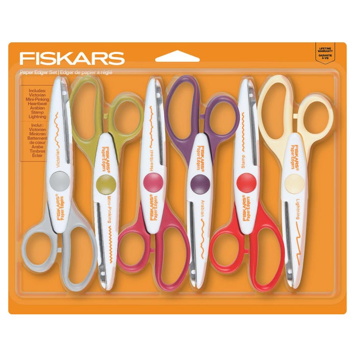 Fiskars Paper Edgers, Assorted Designs, Set of 6