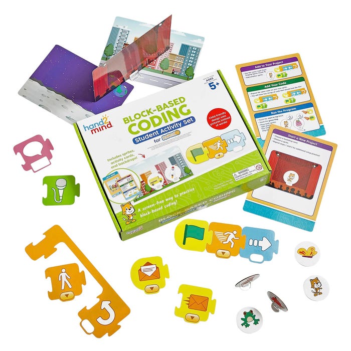 Hand2Mind Block Based Coding Student Activity Set for ScratchJr, Grades K to 2