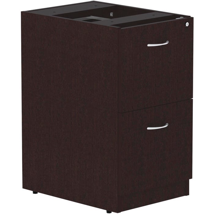 Classroom Select File/File Fixed File Cabinet, 16 x 22 x 28-3/10 Inches, Espresso Color, Silver Brush