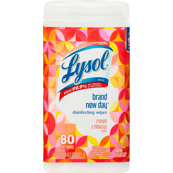 Lysol Disinfecting Wipes, Brand New Day Scent, 80 Wipes
